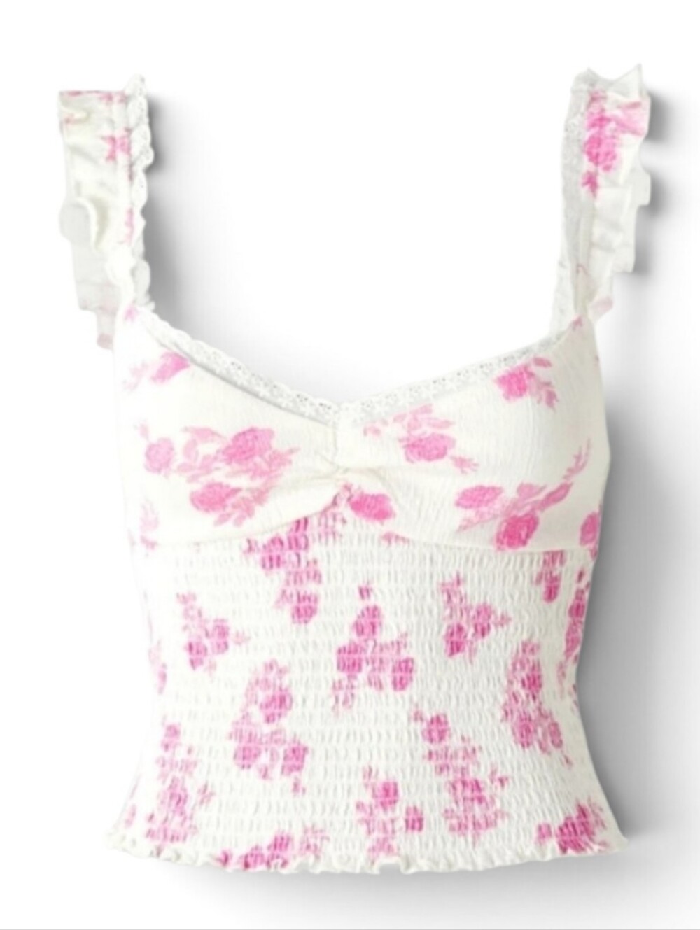 BDG Pink Floral Tank Top